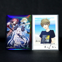 Nouvelle arrivée 67X92mm RainBow holographique brillant Art imprimé manchons de cartes à collectionner stratifiés avec thermoscellage pour une utilisation industrielle