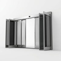 Pintu Geser Otomatis PAD PARD dengan Desain Modern dari Baja Anti Karat & Kaca untuk Rumah Sakit, Mal, Bandara