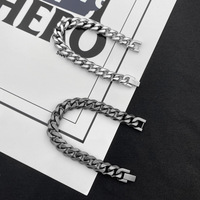 Acier inoxydable Hommes Bracelet Bracelete em Inoxidavel Aco de 10mm de Cadeia Cubana de Homens de Cadeia