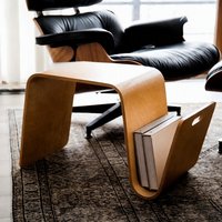 Petite table à thé minimaliste design en forme de N, table d'appoint moderne de style nordique, table basse pour canapé, table de salon en bois massif