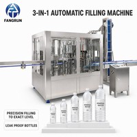 Machine de remplissage monobloc automatique pour bouteilles en PET et en verre d'eau potable pure minérale, à économie d'énergie, avec rinçage, remplissage et bouchage