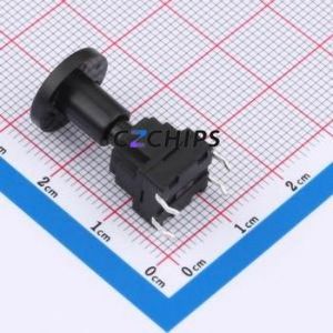 TSW10111-228B333CA-008A Tactile Switch Through hole-4P,10x10mm Switch Single Pole Single Throw Round Button 1.8N 10mm - Product Image 2