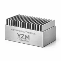 Bloc de dissipateur thermique en aluminium usiné CNC sur mesure, ailettes de refroidissement, radiateur pour composants électroniques LED haute puissance