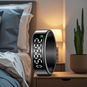 Moniteur de sommeil à affichage numérique Moniteur de fréquence cardiaque en oxygène du sang Anneau intelligent avec boîtier - Product Image 2