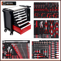 Coffre à outils mobile professionnel pour atelier, armoire à tiroirs en métal avec roulettes robustes verrouillables