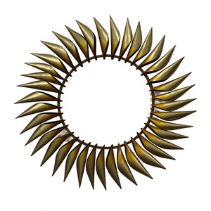 Round Shape <b>Gold</b> <b>Frame</b> Decorative Wall <b>Mirror</b> Best Price Indian Metal Wall <b>Mirror</b> Luxury Design Iron Wall <b>Mirror</b> Living Room - Product Image 1