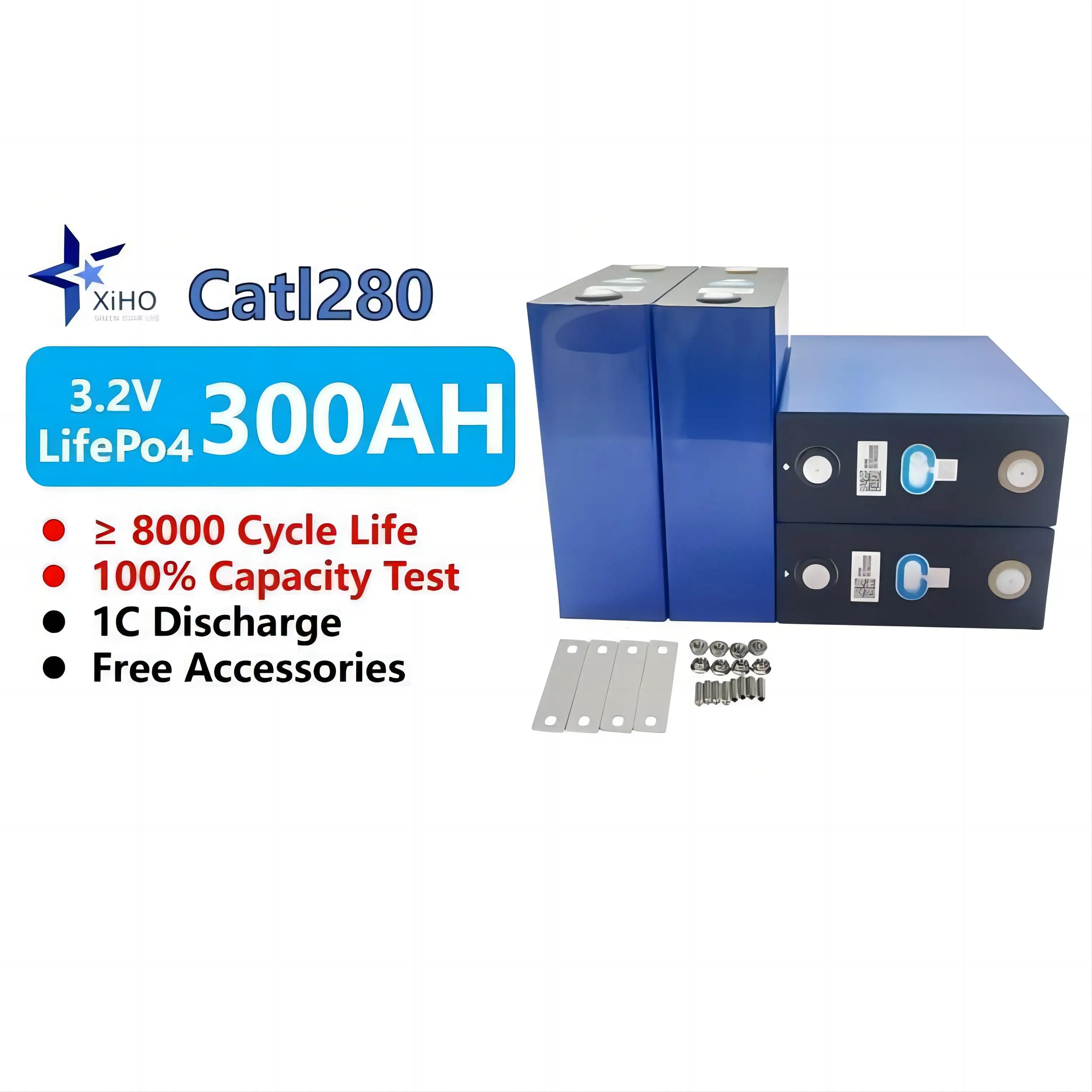 Аккумуляторная батарея Xiho Catl 3,2 В 320Ah 314Ah 302Ah 280Ah Lifepo4, перезаряжаемая призматическая литиевая домашняя солнечная батарея для хранения энергии