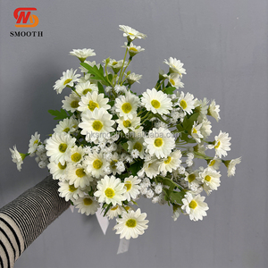 ดอกเดซี่ประดิษฐ์ขนาดเล็กแบบเรียบหรู ตกแต่งงานแต่งงาน ช่อดอกไม้เจ้าสาวและเพื่อนเจ้าสาว - Product Image 2