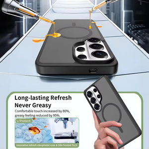 Funda Magnética para Teléfono Móvil <span class=keywords><strong>Samsung</strong></span> S26, S26 Plus, S26 Ultra, de PC + TPU, Antihuellas, Color Puro, Mate, de Silicona - Product Image 3