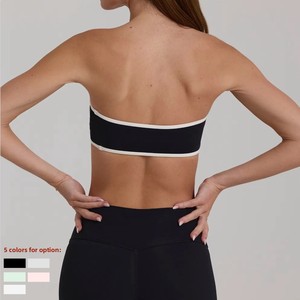 <span class=keywords><strong>Soutien</strong></span>-<span class=keywords><strong>gorge</strong></span> de sport transfrontalier pour yoga et course, haute élasticité, antichoc, maintien élevé, bretelles croisées, en Polyester/Nylon - Product Image 1