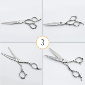 5 "/5.5"/6 "/6.5" ヘアはさみプロの理髪はさみセットカッティング + 薄くなるバーバーシアー - Product Image 4