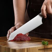 Ensemble de couteaux de cuisine avec affûteur ensemble de couteaux de Chef couteaux à fruits en acier inoxydable au carbone de haute qualité nouveau Design 9 pièces en métal