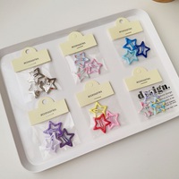 MIO mignon enfants étoile forme pinces à cheveux ensembles couleur bonbon petit Bobby épingles à cheveux filles douces accessoires de cheveux 3 pièces/ensembles Clips latéraux