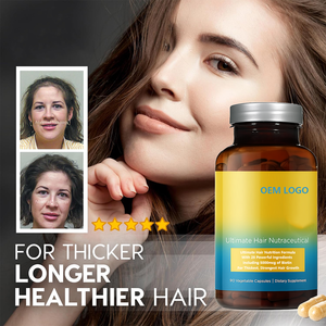 Suplemento de Belleza Orgánico OEM con Biotina para el Crecimiento del Cabello y Cuidado de la Piel, 90 Cápsulas para Adultos Unisex - Product Image 3