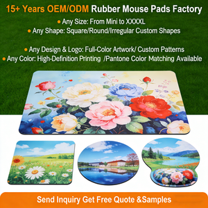 Tapis de souris personnalisé avec impression couleur, logo sur mesure, motif gourmand amusant, design gaufre, tapis de souris circulaire avec bordure cousue - Product Image 5