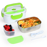 Boîte à lunch chauffante électrique portable B10-1094 1,5 L en acier inoxydable 304 de qualité alimentaire pour le bureau, la maison et l'hôtel