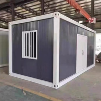 Conteneur de bureau extérieur mobile en panneaux sandwich rectangulaires, personnalisé en usine, conception intégrée détachable et portable