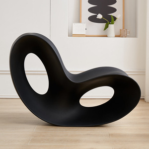 Sillón mecedora moderno con forma de mariposa, sillón reclinable individual creativo para sala de estar pequeña. - Product Image 3