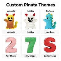 Mini Piñatas en Papier Multi-Styles pour Fêtes - Motifs Citrouille d'Halloween, RIP, Fantôme, Chaussette de Noël, Bonhomme de Neige