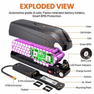 EU STOCK <b>48V</b> 13AH Bicicleta Ebike <b>Battery</b> Pack 30A BMS Anderson Connector for Adults Fat Tire Electric Bicycle - Product Image 2