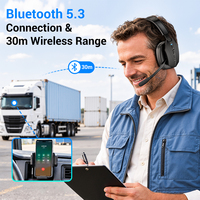Headset Bluetooth Trucker Single Ear Bee M55 Baru Grosir, Kulit Protein Lembut, 85 Jam Waktu Bicara, Tombol Mute, Headphone Over Ear