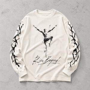 เสื้อยืดโอเวอร์ไซส์ทรงบ็อกซี่ ผ้าคอตตอนหนา 300GSM ซักย้อมสีแบบแอซิดวอช พิมพ์ลายกราฟิก สตรีทแวร์ สกรีนโลโก้ได้ตามสั่ง เสื้อยืดผู้ชาย - Product Image 2
