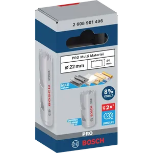 HSS PRO punta centrale bimetallica da 22mm di diametro 2608901496 per BOSCH in acciaio ad alta velocità e carburo per sega a foro in plastica - Product Image 2