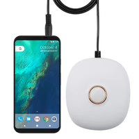 Reloj Despertador con Vibración y Recordatorio de Llamadas Entrantes para Personas con Discapacidad Auditiva, con Pantalla LED de Tiempo, Batería Recargable de 1200 mAh y Conector de 3.5 mm