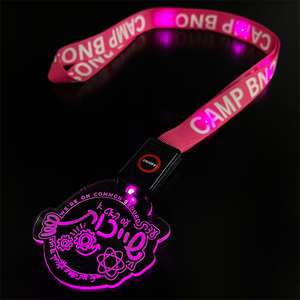 Qcool số lượng lớn bán buôn quảng cáo biểu tượng tùy chỉnh không thấm nước RGB chiếu sáng độ sáng cao buổi hòa nhạc phụ kiện phát sáng dây buộc - Product Image 1