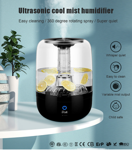 2.8 ליטר מילוי עליון אולטרסאונד מכשיר אדים ערפל קר בקרת מגע התקנת שולחן ניידת בקרת לחות ביתית חשמלית - Product Image 5