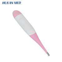 HUAAN Electric Digital Thermometer with Fever Alarm & Backlit Display Oral/Axillary/Rectal Use Baby Adult Medical Clinical Grade