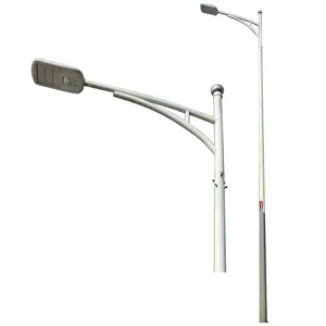 Galvanized Single Arm Steel Pole Street Light Pole Lamp Post