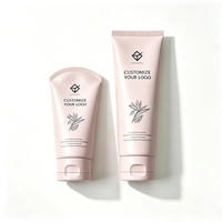 Tube en plastique PE personnalisé beige 60ml 100ml 120ml pour emballage cosmétique, idéal pour le nettoyant visage, la lotion corporelle, la crème de soin – Contenant souple à presser