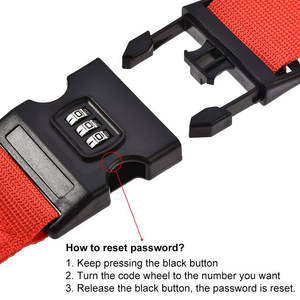 <span class=keywords><strong>Sangle</strong></span> de bagage <span class=keywords><strong>antivol</strong></span> réglable avec serrure à code, en matériau PP, sûre et écologique, pour <span class=keywords><strong>valise</strong></span> - Product Image 5