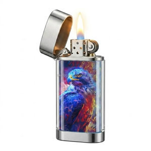 Briquet électrique rechargeable avec logo personnalisé, corps métallique dégradé, <span class=keywords><strong>atomiseur</strong></span> de parfum jetable standard européen - Product Image 4