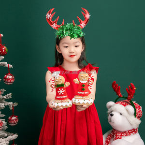 جودة عالية قبعات عيد الميلاد طوق شعر أحمر أخبار الحلي للزينة الاحتفالية - Product Image 6