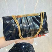 Nouveau Sac de Soirée pour Femme, Sac à Main de Luxe Tendance, Sac Plissé avec Chaîne, Sac Bandoulière Sous le Bras