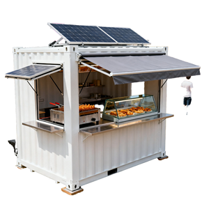 Negozio Prefabbricato Modulare in Pannelli Sandwich d'Acciaio Traspiranti per Uso Bar, Ufficio, Magazzino con Soluzione Completa - Product Image 1