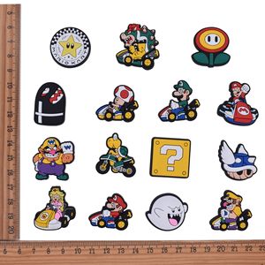 Dessin animé Cool Anime Mari Luigi Yoshi <span class=keywords><strong>Bowser</strong></span> pêche princesse PVC souple 2D breloques bricolage chaussures décoration sac sabot breloques accessoires - Product Image 4