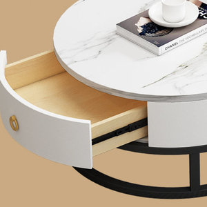 Set di Tavolini da Caffè Bianchi in Stile Nordico <span class=keywords><strong>Moderno</strong></span> Minimalista, <span class=keywords><strong>Arredamento</strong></span> per <span class=keywords><strong>Soggiorno</strong></span> e Cucina - Product Image 3