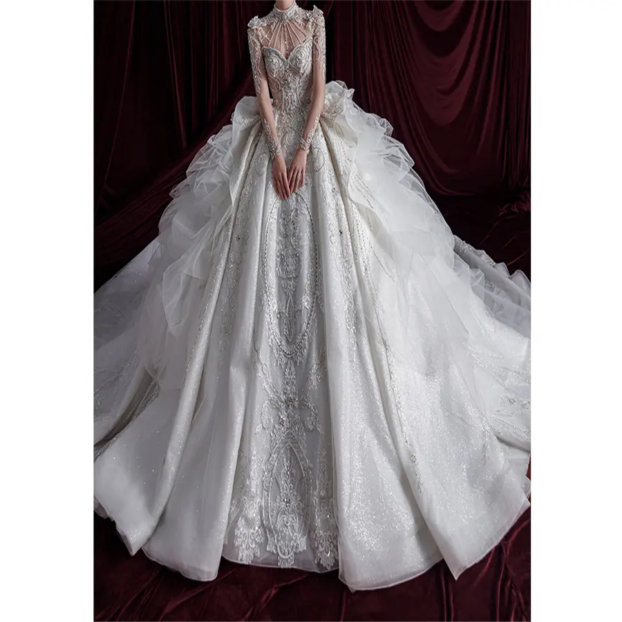 Customized Luxury Bridal Gowns long Wedding Skirts Elegant Wedding Dresses