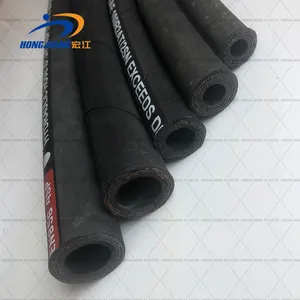 China Fabrikant Natuurlijke Materiaal Hoge Druk Staaldraad Rubber Hydraulische Slang Met Fiber Gevlochten