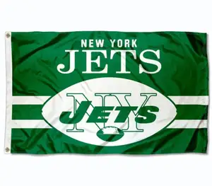 优质纽约喷气机NFL 100% 聚酯单面印刷旗帜横幅