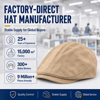 Casquette plate en daim kaki pour hommes et femmes, style classique Ivy, finition brossée douce, chapeau de chauffeur décontracté, minimaliste, couleur unie, vente en gros