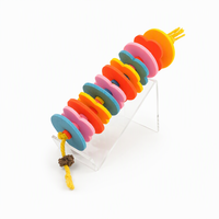 Jouet à mâcher coloré en mousse EVA pour perruche, jouet suspendu pour oiseaux, blocs en éponge, jouet de recherche de nourriture pour calopsite, accessoires de cage pour perroquet contre l'ennui