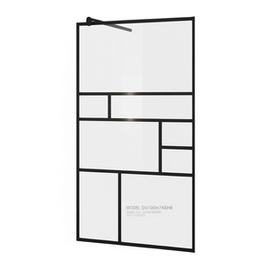 Paroi de douche walk-in 35,4x76,8 avec cadre en verre ESG transparent, écran de bain modèle D0100H7KEH8 - Product Image 1