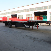 Semi-remorque plateau porte-conteneurs en acier JINFENG Hebei 3 essieux 20ft 40ft de haute qualité, capacité de charge maximale 60000kg