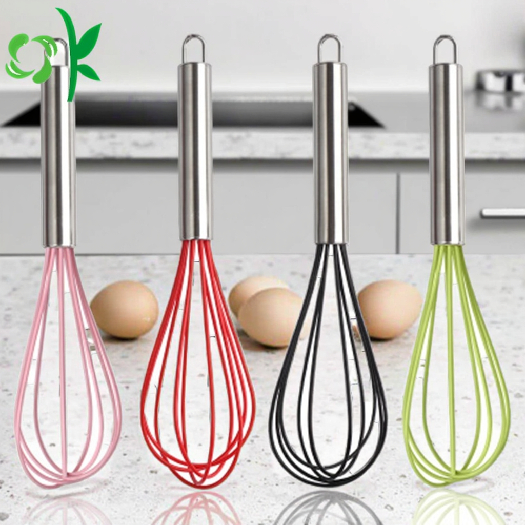 2-Pack Nylon Flat Whisks - Kitchen Mixing Spoons For Baking & Cooking
