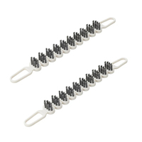 Brosse de nettoyage polyvalente Brosse à récurer pour salle de bain Douche et évier Brosse à récurer pour cuisine à poils rigides flexibles Brosse à récurer pour coulis
