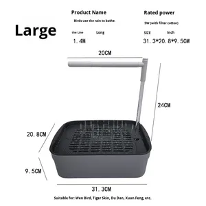 Bassin de bain pour oiseaux avec circulation automatique et chauffage électrique pour l'hiver - Product Image 2